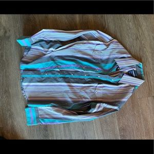 Wrangler Mens Button Up - mens medium